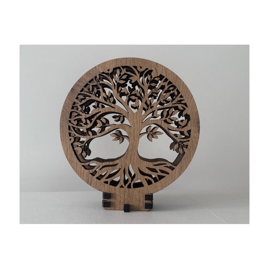 Li-Go 23648/DUB2 - Dimmbar LED bordsdekoration LED/12W/230V 30x31 cm ek/Livets träd