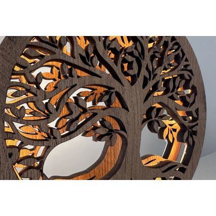 Li-Go 23648/DUB2 - Dimmbar LED bordsdekoration LED/12W/230V 30x31 cm ek/Livets träd