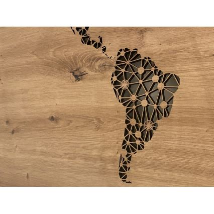 Li-Go 4457/A/4 - LED-dimmbar väggdekoration LED/10W/5V 30000 mAh 120x60 cm ek/Världskarta