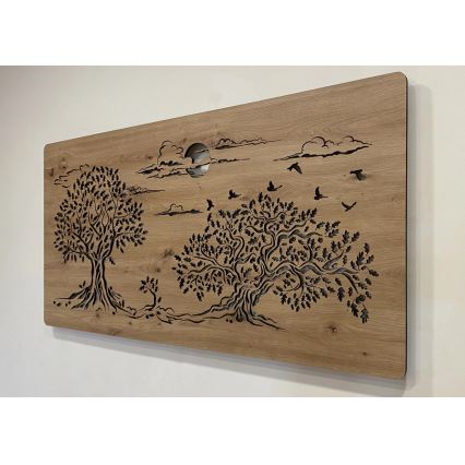 Li-Go 5307/DUB2 - Dimbar LED-väggdekoration LED/24W/230V 120x60 cm ek/Tre ekar