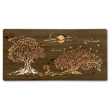 Li-Go 5307/DUB2 - Dimbar LED-väggdekoration LED/24W/230V 120x60 cm ek/Tre ekar