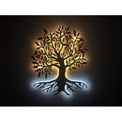 Li-Go 5732/DUB/S2 - Dimmbar LED-väggdekoration LED/10W/5V 20000 mAh 68x80 cm ek