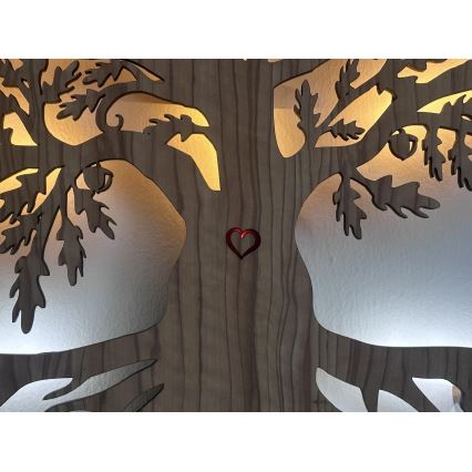 Li-Go 5747/DUB2 - LED dimbar väggdekoration LED/10W/230V 45x55 cm ek