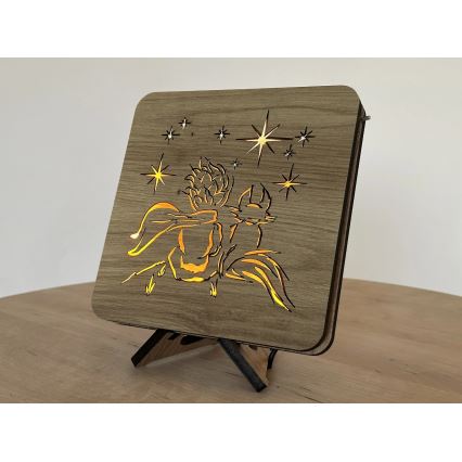 Li-Go 5788/DUB2 - LED borddekoration LED/12W/230V 19x19 cm ek/Lilla Prinsen