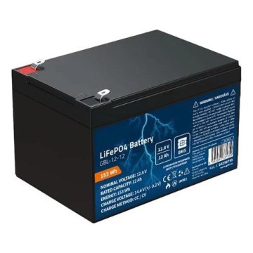 LiFePO4-batteri 12,8 V/12 Ah