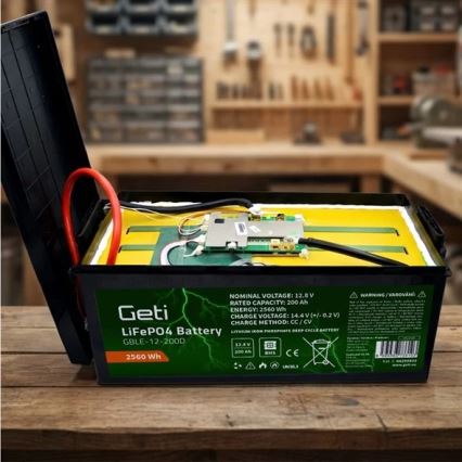 LiFePO4-batteri 12,8 V/200 Ah