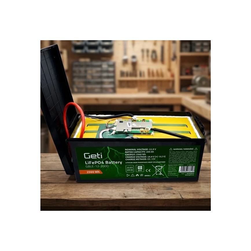 LiFePO4-batteri 12,8 V/200 Ah