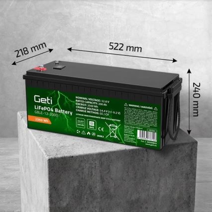 LiFePO4-batteri 12,8 V/200 Ah