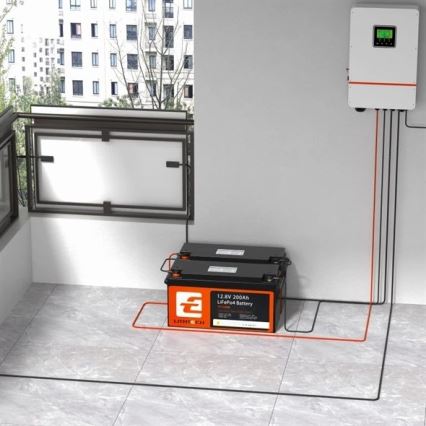 LiFePO4-batteri för solcellsanläggningar 12,8 V/200 Ah IP66