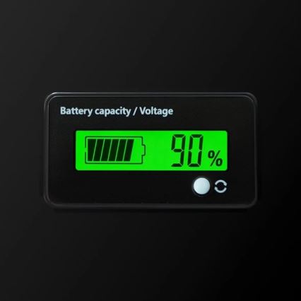 LiFePO4-batteri med display, 12,8 V / 100 Ah