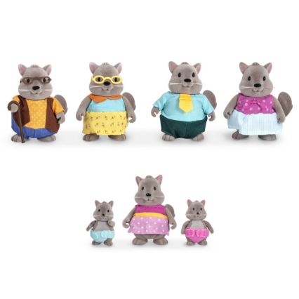 Li'l Woodzeez - Toy kit BUSTLEBERRY squirrel family