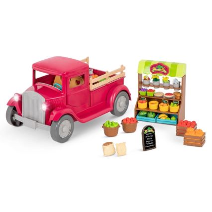 Li'l Woodzeez - Toy kit famer's lastbil med food stand 3xAAA