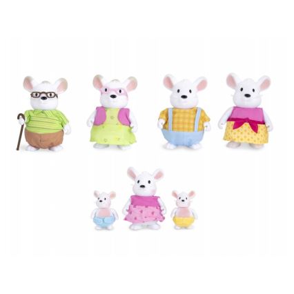 Li'l Woodzeez - Set med figurer NIBBLEKIN musfamilj