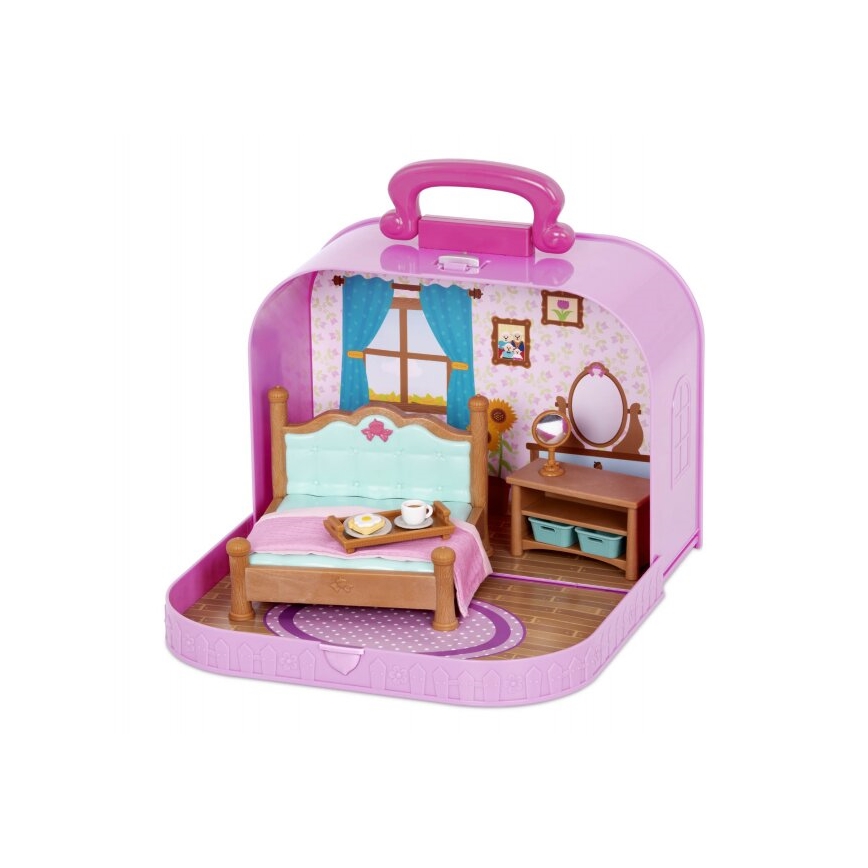 Li'l Woodzeez - Suitcase playset bedroom