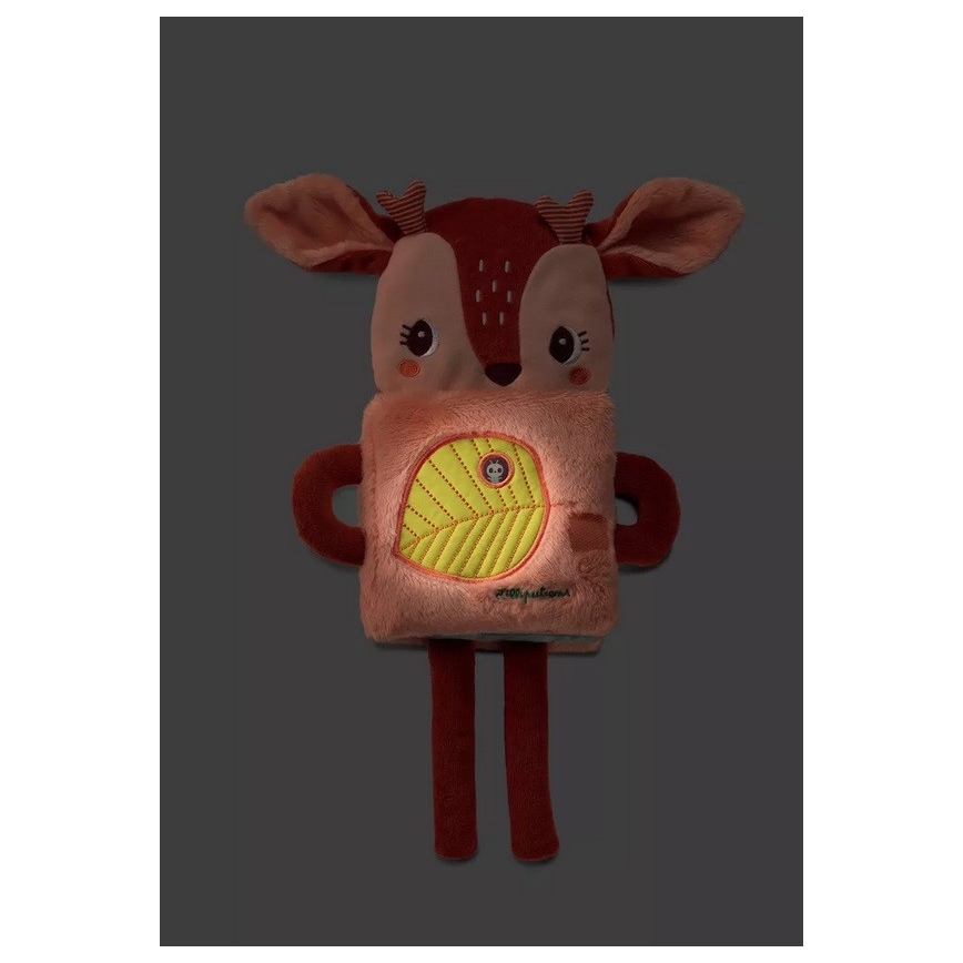 Lilliputiens - Barntextil glödande bok hjort Stella