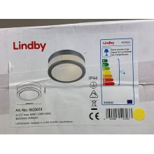 Lindby - Badrum takbelysning FLAVI 2xE27/60W/230V IP44 skinande krom