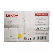 Lindby - Golvlampa JOST 1xE27/10W/230V + 1xE14/5W