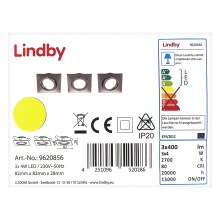 Lindby - KIT 3x LED infälld belysning ANDREJ LED/4W/230V