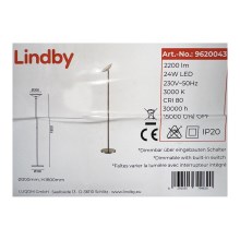 Lindby - LED Dimbar touch golvlampa MALEA LED/24W/230V