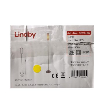 Lindby - LED RGB Dimbar golvlampa FELICE 1xE27/10W/230V Wi-Fi