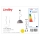 Lindby - LED RGBW Ljusreglerad ljuskrona på textilsladd CAROLLE 1xE27/10W/230V Wi-Fi Tuya