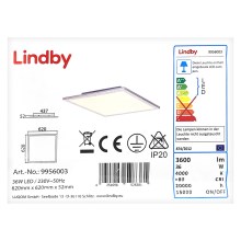 Lindby - LED taklampa LIVEL LED/36W/230V
