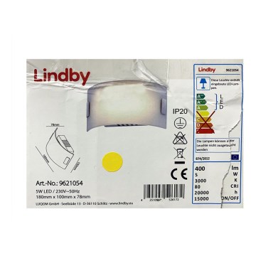 Lindby - LED väggbelysning GISELA LED/5W/230V