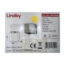 Lindby - LED väggbelysning QUASO LED/4W/230V