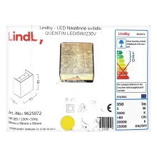 Lindby - LED väggbelysning QUENTIN LED/5W/230V