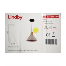 Lindby - Ljuskrona med textilsladd CAISY 1xE27/40W/230V