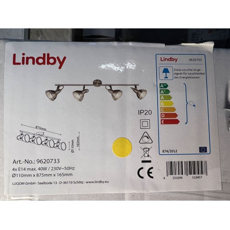 Lindby - Spotlight JULIN 4xE14/40W/230V