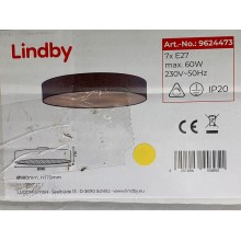 Lindby - Taklampa GORDANA 7xE27/60W/230V