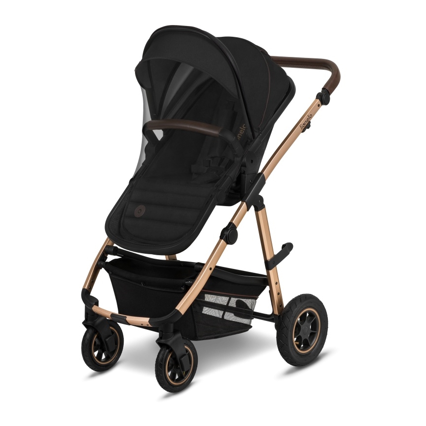 Lionelo - 3-i-1 kombinerad barnvagn AMBER Svart Onyx