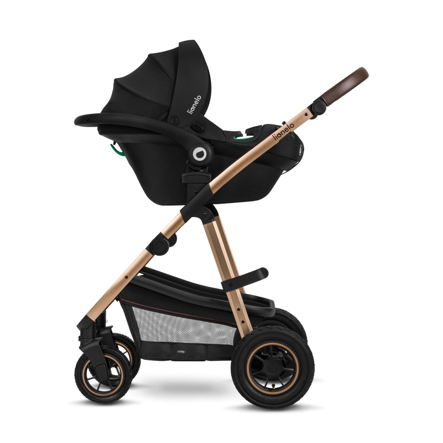 Lionelo - 3-i-1 kombinerad barnvagn AMBER Svart Onyx