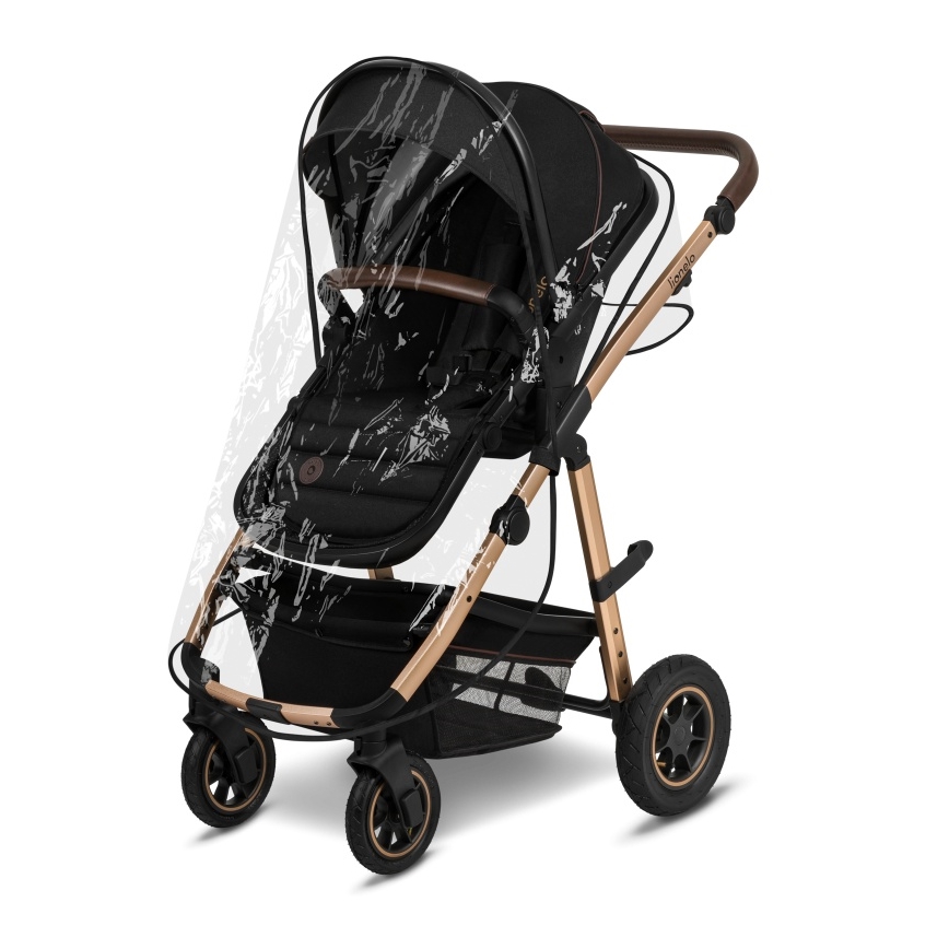 Lionelo - 3-i-1 kombinerad barnvagn AMBER Svart Onyx