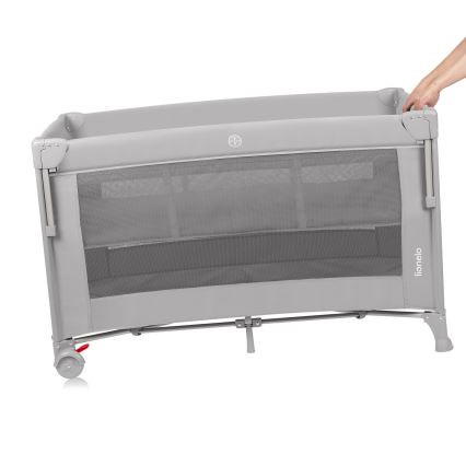 Lionelo - 3-i-1 resesäng ELLEN Grå Concrete