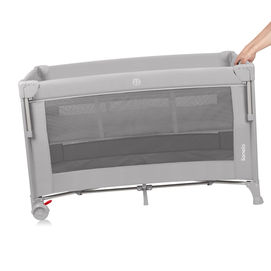 Lionelo - 3-i-1 resesäng ELLEN Grå Concrete