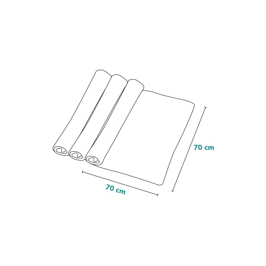 Lionelo - 3-pack bambumullfiltar BAMBOO SET 70x70 cm Dot