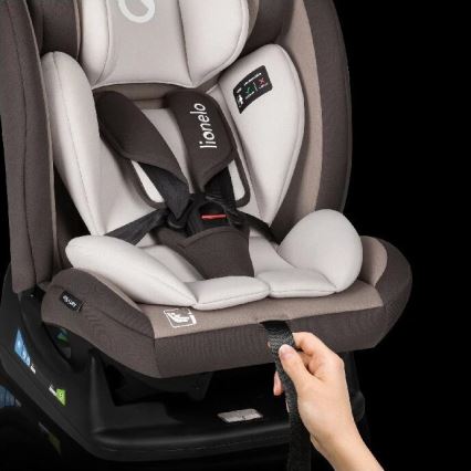 Lionelo - Bilbarnstol AART i-Size 40-150 cm brun/krämig