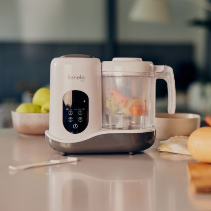 Lionelo - Ångkokare 5-i-1 BABYMENU 110W/230V vit/grå