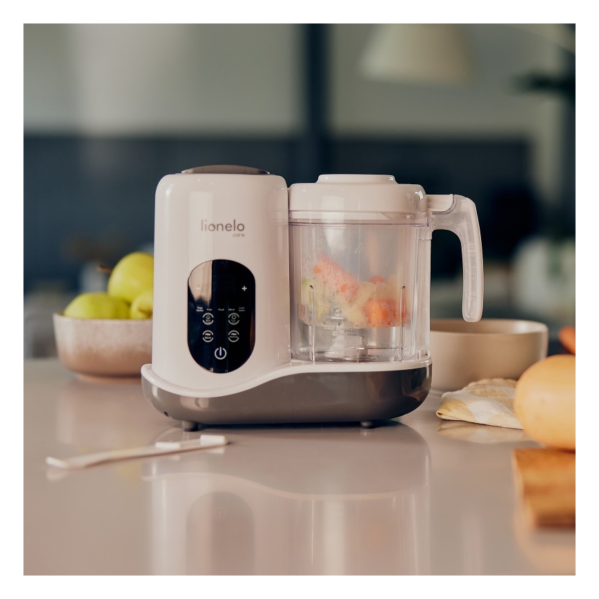 Lionelo - Ångkokare 5-i-1 BABYMENU 110W/230V vit/grå