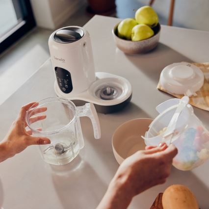 Lionelo - Ångkokare 5-i-1 BABYMENU 110W/230V vit/grå