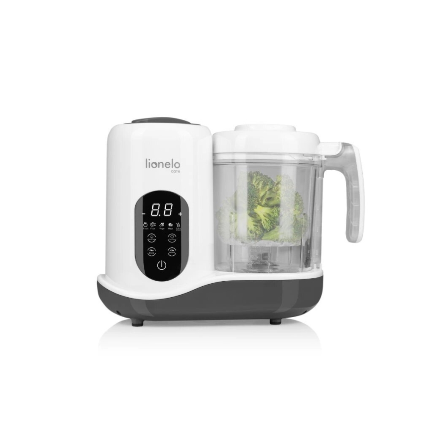 Lionelo - Ångkokare 5-i-1 BABYMENU 110W/230V vit/grå