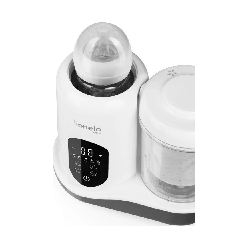 Lionelo - Ångkokare 5-i-1 BABYMENU 110W/230V vit/grå