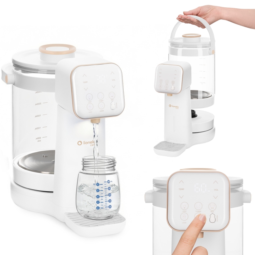 Lionelo - Apparat för beredning av modersmjölksersättning BABYPRESTO 2.0 1200W/230V Vit