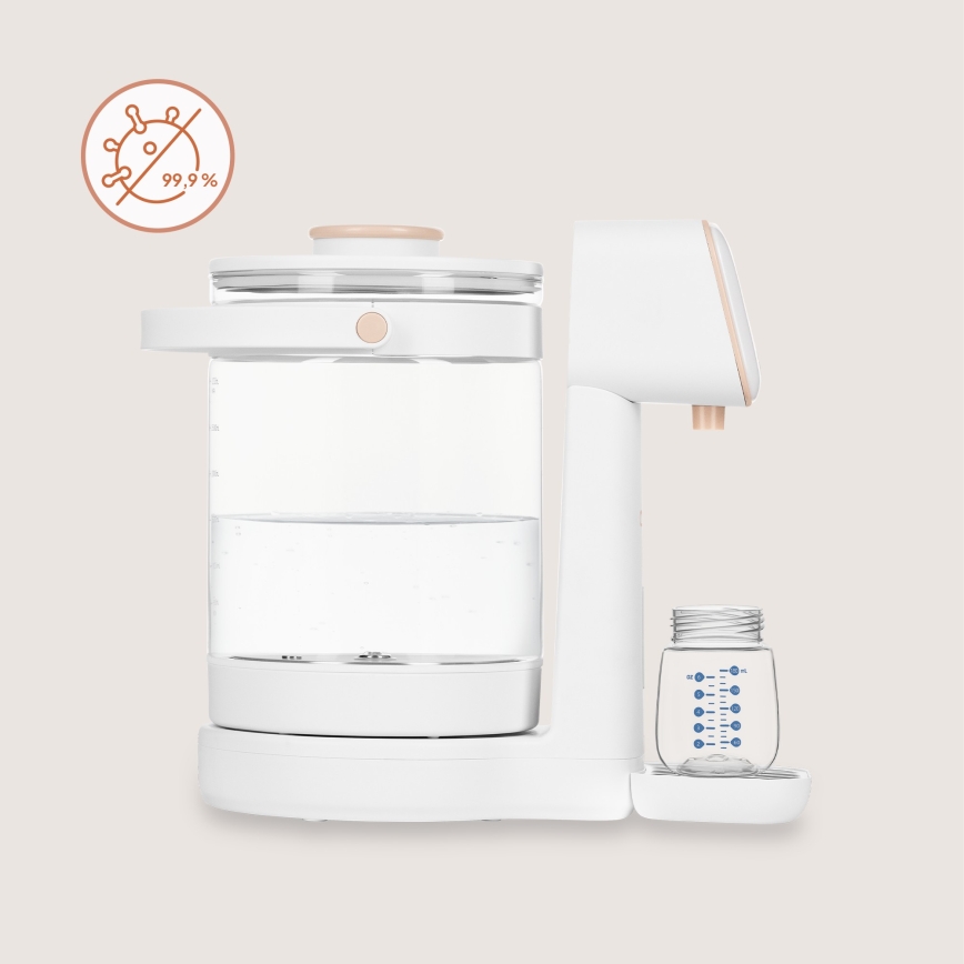 Lionelo - Apparat för beredning av modersmjölksersättning BABYPRESTO 2.0 1200W/230V Vit