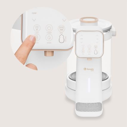 Lionelo - Apparat för beredning av modersmjölksersättning BABYPRESTO 2.0 1200W/230V Vit