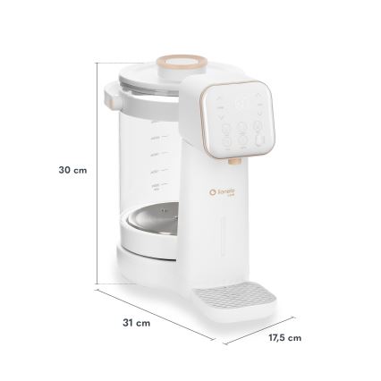 Lionelo - Apparat för beredning av modersmjölksersättning BABYPRESTO 2.0 1200W/230V Vit