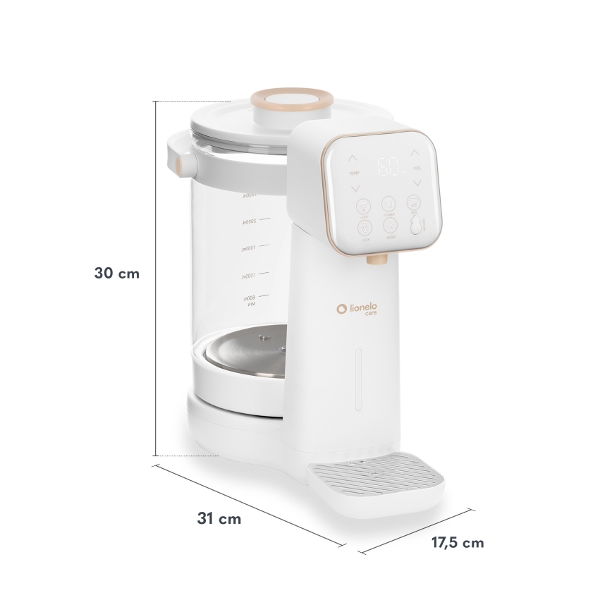Lionelo - Apparat för beredning av modersmjölksersättning BABYPRESTO 2.0 1200W/230V Vit