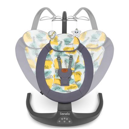 Lionelo - Babygunga med inbyggd musik RALF 4xAA Grey Concrete + fjärrkontroll